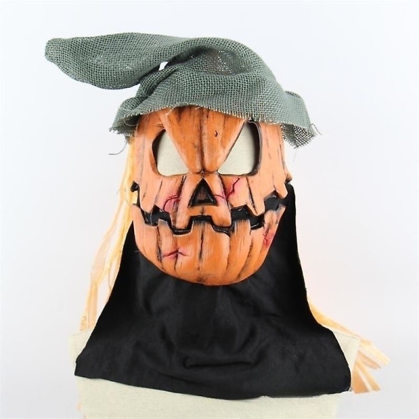 Halloween Masker Græskarhoved Masque Kostume Fest Cosplay Rekvisitter Latex Hovedbeklædning Dekoration Tilbehør