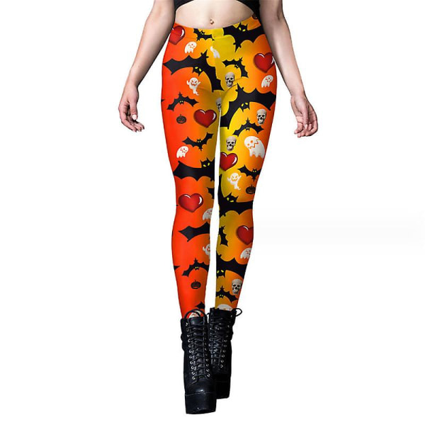 Halloween leggingsit naisille Holiday Joogahousut Xmas Workout Urheilulliset korkeavyötäröiset leggingsit taskuilla naisille style 5 XL