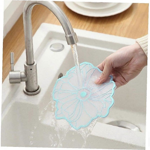 Silikon Placemats, Multifunktionell Värmebeständig Bordsmatta, Blomformade Halkfria Isoleringsunderlägg