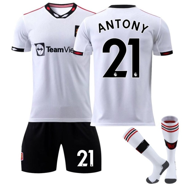 22-23 Manchester United borta Red Devils NO.21 Antony tröja XL