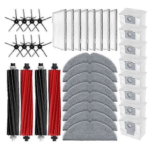 For S8 Pro Ultra / S8 / S8 Plus Reservedeler Tilbehør Hovedsidebørste Hepa Filter Moppeklut Støvposer