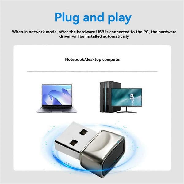 USB Fingeraftrykslogin Enhed Driverfri Plug and Play Notebook Desktop Computer Fingeraftryksgenkendelse