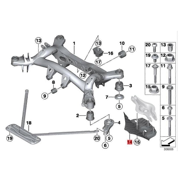 1 Par Bakre Nedre Bärarms Stänkskydd för F20 F22 F35 F30 F32 F33 12-15 33326796137 33326796138