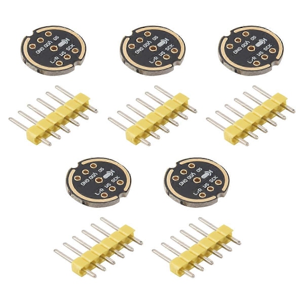 5st INMP441 Rundstrålande Mikrofonmodul MEMS Hög Precision Låg Effekt I2S Gränssnitt Stöd E
