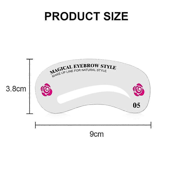 24 stk. Øjenbrynsform Stencils, Genanvendeligt DIY Makeup Værktøjssæt