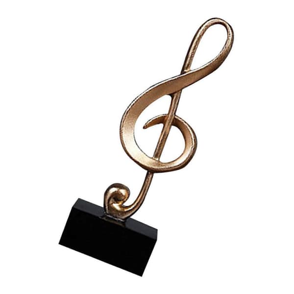 Resin Musikalske Noder Skulptur Abstrakt Statue Skrivebordsdekoration