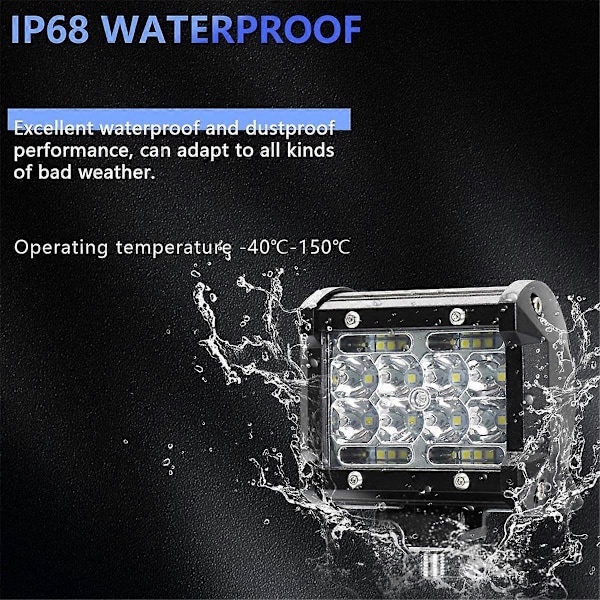 LED-valopalkki, LED-valokennot 4 tuumaa 60W 6000Lm LED veneeseen ja lava-autoon