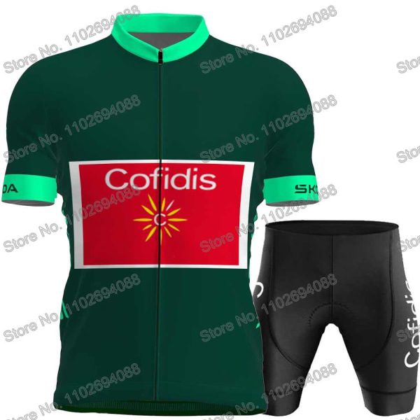 Cofidis Team 2023 Frankrig TDF Cykeltrøje Herresæt Cykeltøj Sommer Road Race Cykelskjortedragt MTB Cykel Bib Shorts 3 XS