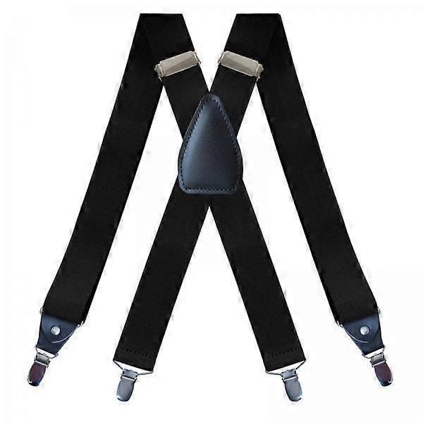 2x Bukseseler for menn, elastiske stropper, sterke klips, X Solid 3,5 cm justerbare