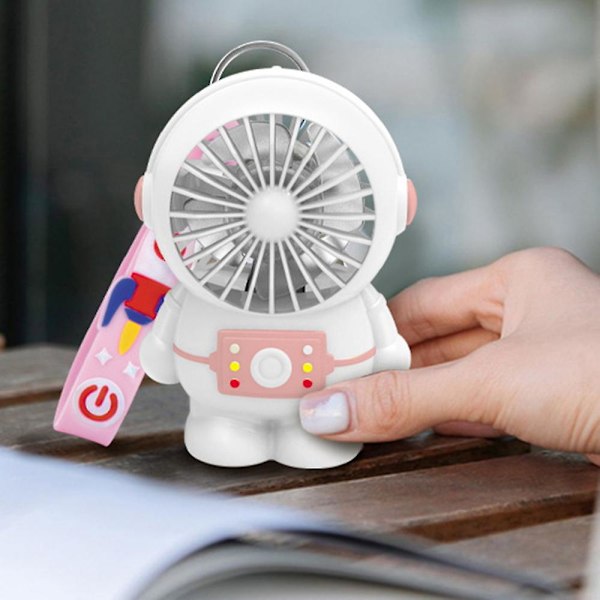 Handhållen Astronaut Liten Fläkt Portabel USB Uppladdningsbar Tyst Mini Skrivbordsfläkt