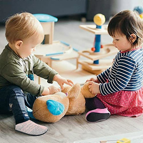 1 Par Barn Toddlertofflor Babyhusskor För Pojkar Flickor Atletiska Strumpor Med Inomhus Utomhus Lättvikts Halksäker Tpr Sula