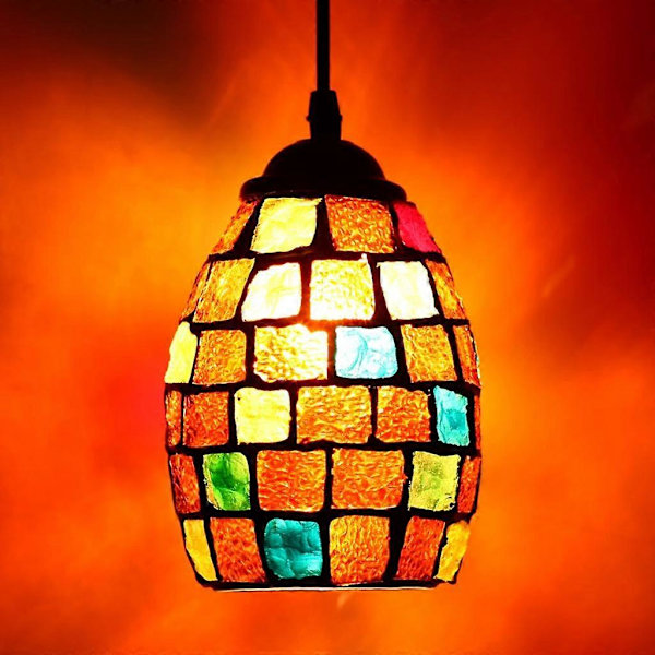 Retro Fargerik Taklampe Pendel Lys Lysekrone Skjermer Lampeskjerm #1