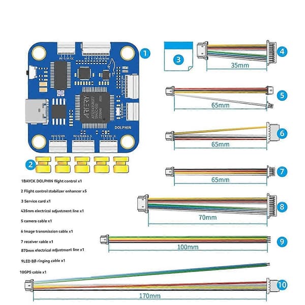 Til BAYCKRC DOLPHIN Flight Controller Dual BEC AT32F435