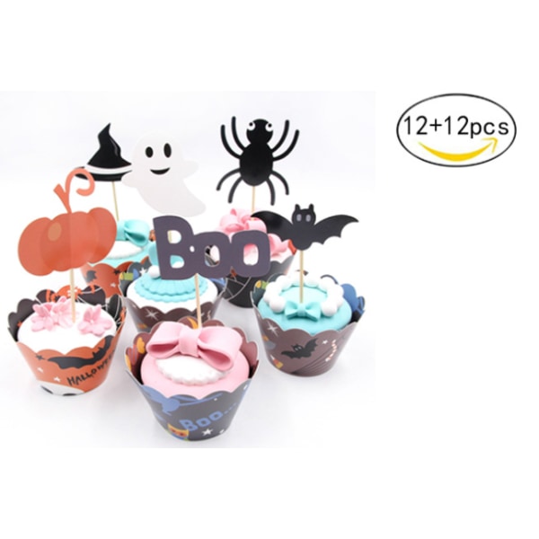 2023 Halloween-kakku Ympäröivä pahvi Halloween-juhlakoristelu Pumpkin Bloody Hand Cake Boo