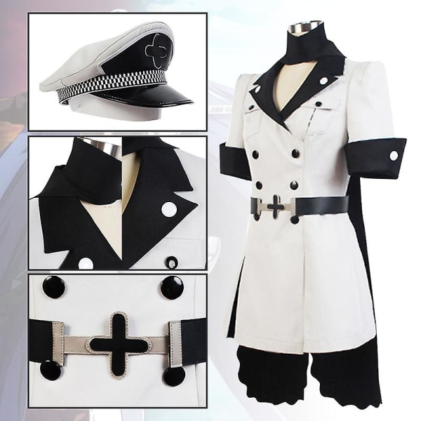 Kame Ga Kill! Esdese Esdeath Cosplay Costume Empire General Apparel Fuldt sæt Uniform Outfit Halloween XS