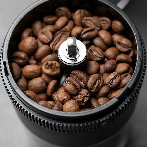 Bærbar Elektrisk Kaffekvern Lager 4 Kopper --grov, kaffepulver, USB Oppladbar Svart