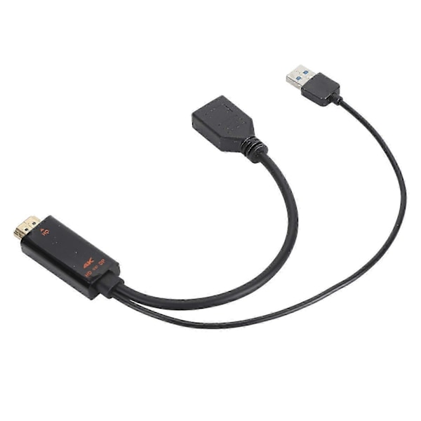 HD Multimedia Interface - DisplayPort -kaapelisovitin USB-virralla 3840x2160 60Hz 25cm pitkä videoadapterikaapeli