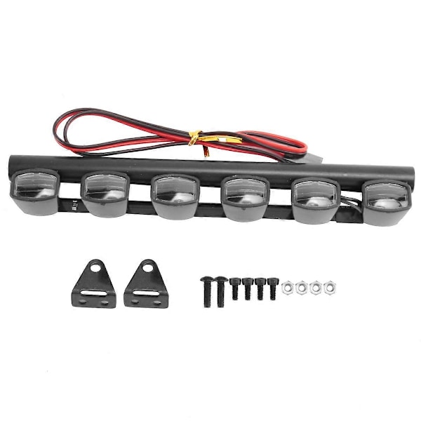 RC Bil Lysstangsett 6 LED-er Karosseri Taklys for 1/10 RC Crawler Bil Lastebil Tilbehør