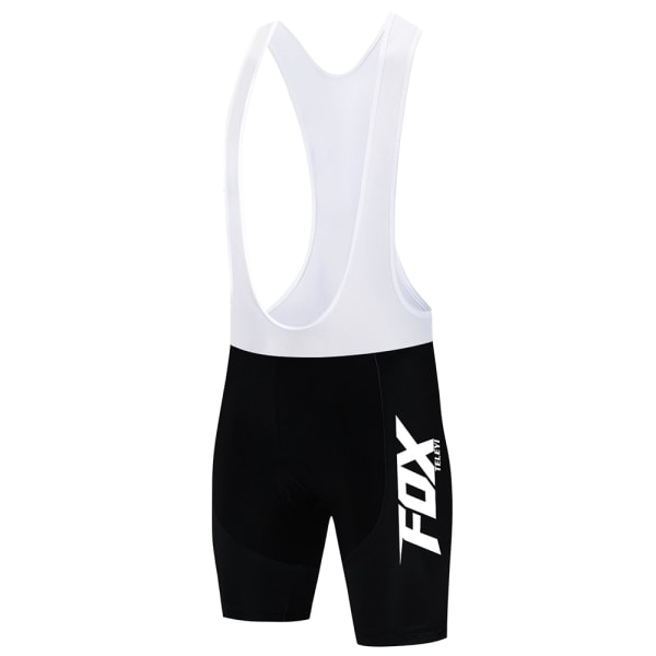 Sommer kortærmet cykeltrøjesæt Åndbar MTB Mountain Racing cykeltrøje smækshorts Mænd Cykeltøj FOX TELEYI Ivory 3XL