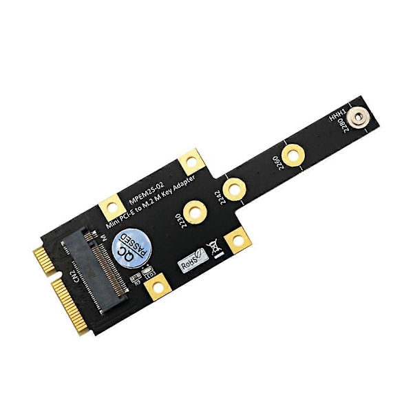 Mini PCI-E - M.2 M Key -sovitin Mini PCIExpress - NVME SSD -muunnin Korotuskortti Laajennuskortti varten