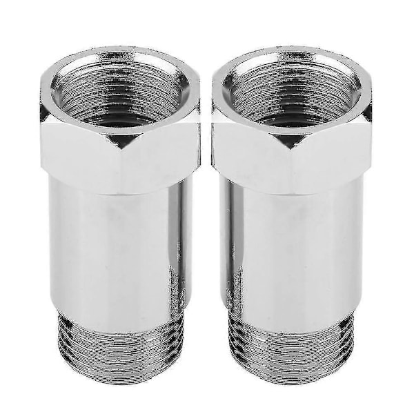2 stk. 45 mm M18*1,5 Check Engine Light Eliminator Adapter O2 Ilt Sensor Forlænger Spacer Sølv