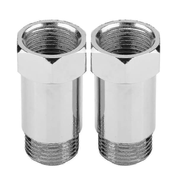 2 stk. 45mm M18*1.5 Check Engine Light Eliminator Adapter O2 Oksygensensor Forlenger Spacer Sølv