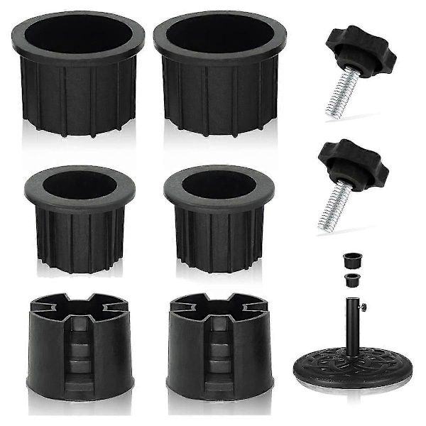 8 stk. Paraplyfod Stand Hul Ring Prop Dæksel og Hætte Terrasse Paraplyfod Stand Base Stabilisator