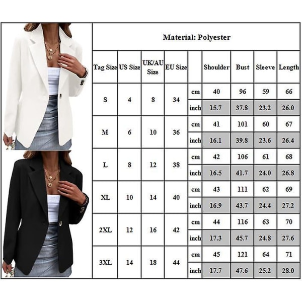 Naisten yhden napin rintapuku takki pitkähihainen takki Business casual Slim Fit päällysvaatteet Khaki M
