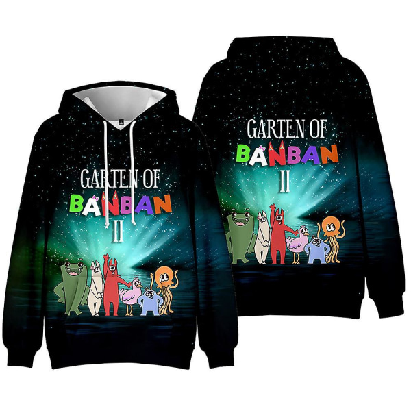 Drenge Piger Garten Of Banban Hættetrøjer Sweatshirt Casual Pullover Jumper Toppe med lomme Børn Fans Gave style 1 5-6 Years