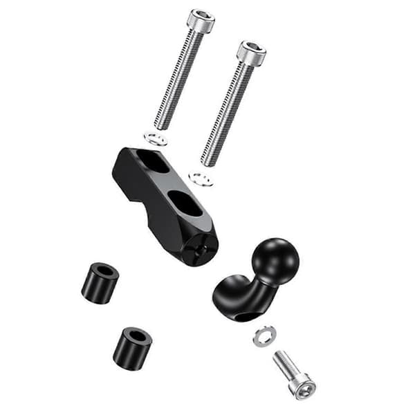 Kulahuvudadapter Motorcykel Styre Broms Koppling Kontrollfäste 17mm Kulahuvudbas