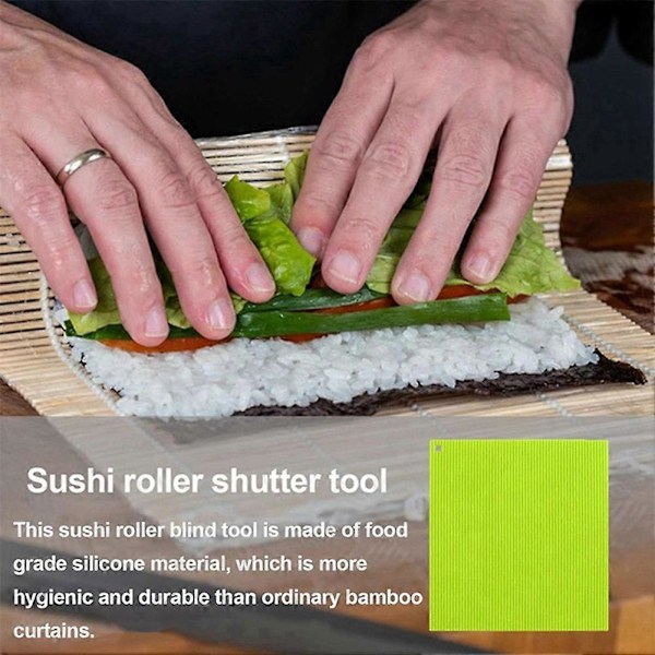 Silikone Håndrullet Sushi Rullegardin Imitation Japansk Sushi Rulleværktøj Let at Rengøre Ingen Skimmel Sushi Måtte Rød