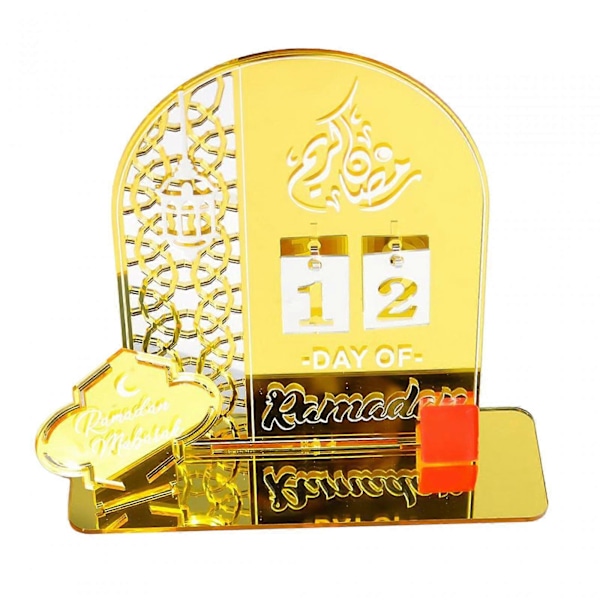 Ramadan Adventskalender Eid Dekorationscenter DIY Gave til Børn Plakette 2024 Ornament til Soveværelse Kaminhylde Væg Vindue Pejs