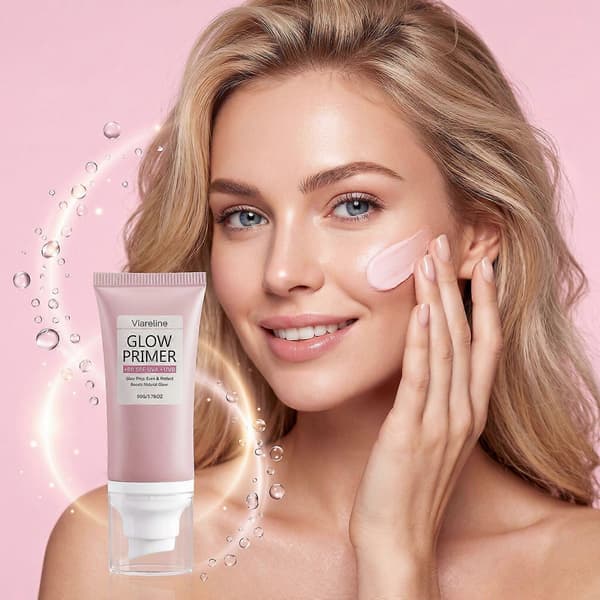 Glow Primer med SPF 50, Hydrerende Sminkebase, 50g 3pcs