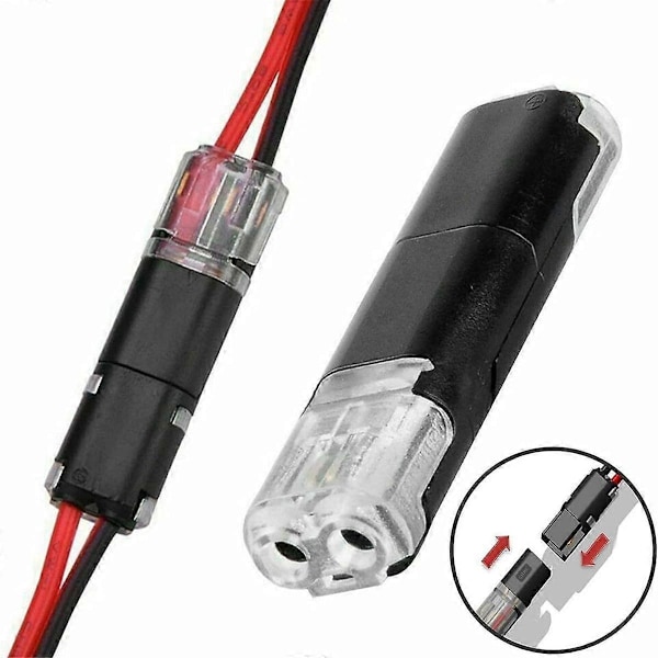 30-pack Dubbel - Tråds Plug-in Kontakt, Pluggbar 2/3/4 Pin 2-vägs LED Trådkontakter Lågspänning W