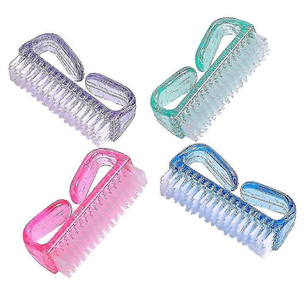 Rengöringsborstar för tår och naglar - Nagelborste för hem- och resebruk (4-pack)