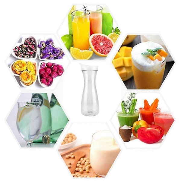 1000 ml PC Transparent Juiceflaske Vandkande Iskold Juicekande med Låg til Bar Hjemmebrug