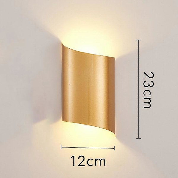 Vit invändig vägglampa varmvit vägglampa sovrum LED vägglampa guld vägglampa. Väggbonad
