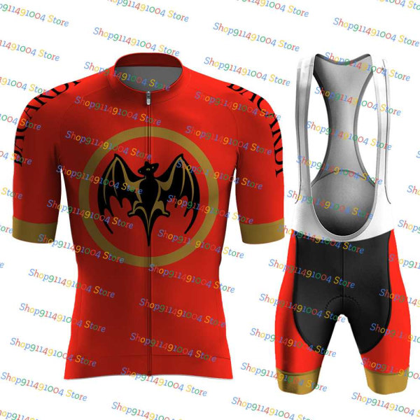 Bacardi Drink Beer Cykeltröja set Uniform cykelkläder Quick Dry Cykelkläder Kläder Herr Short Maillot Culotte Bib 1 S