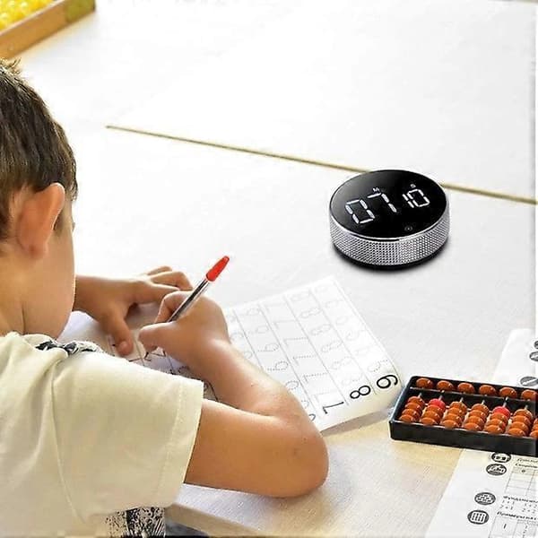 Roterande nedräkningstimer kök magnetisk LED LCD baktimer stor skärm påminnelse B