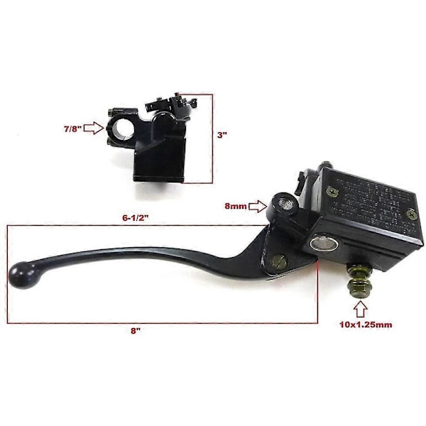 Hovedsylinder for forbrems til Honda CM400 CM450 CX500 CB350 CB400 CB650 CB750 motorsykkel, erstatnings bremsesylinder
