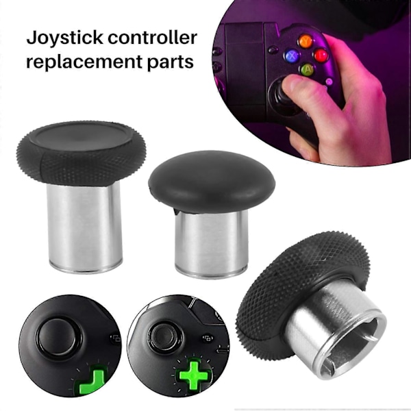 6 i 1 Udskiftelige Thumbstick Greb Reservedele til One Elite Controller - Sort