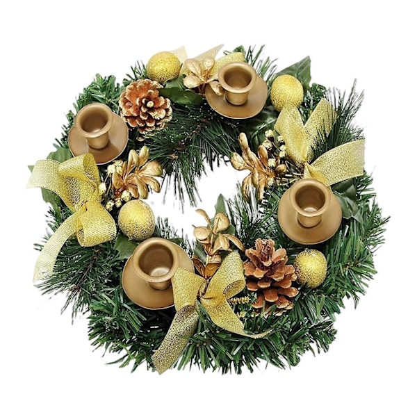 Jul Adventsljusstake Krans Jul Bordsdekoration Ljusstake