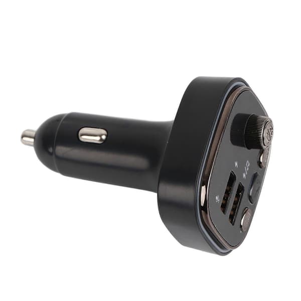 Bil Bluetooth-spiller 2 USB-porter Lader 7 Fargelys FM-sender For Håndsfritelefonering Svart