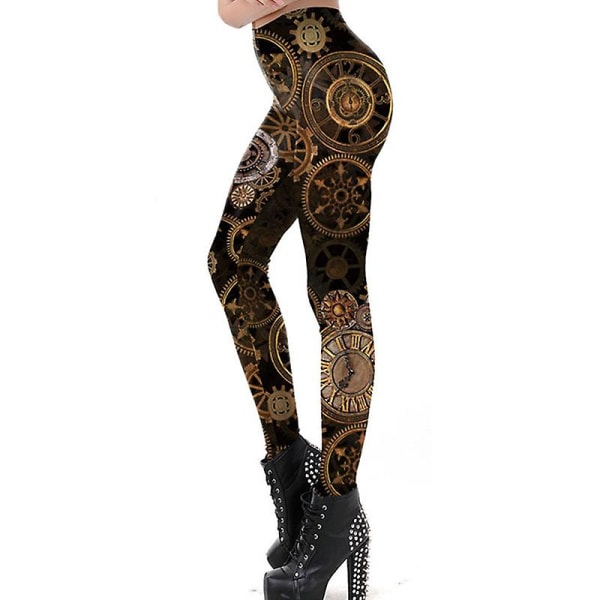 Kvinners Halloween Leggings Stretchy grafisk trykt Legging Tights style 2 S