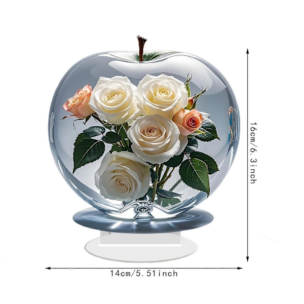 2D Rosblommor Dekoration Födelsedagspresent för Klassrum Matsal Bokhylla