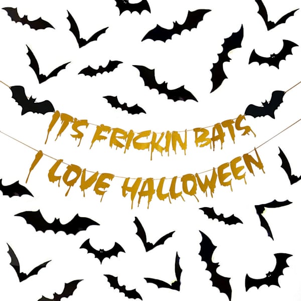 Halloween dekoration Glitter Letter Latte Flower Bat Sticker Set set 2