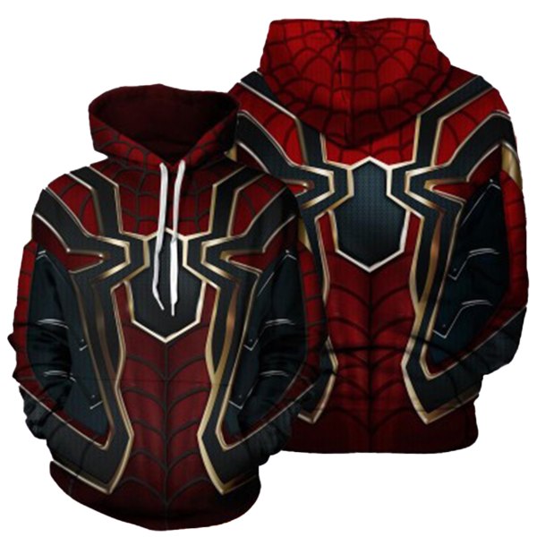 Marvel Avengers 3D sportstrøje med hætte med digital print style 2 XL