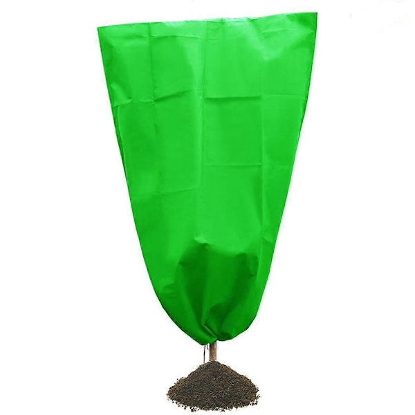 Frostbeskyttelsesdække til vinterplanter, beskyttelsesdække af non-woven stof, trædække, plantesæk 100 * 80 cm, sammenklappeligt spænde 2 stk.