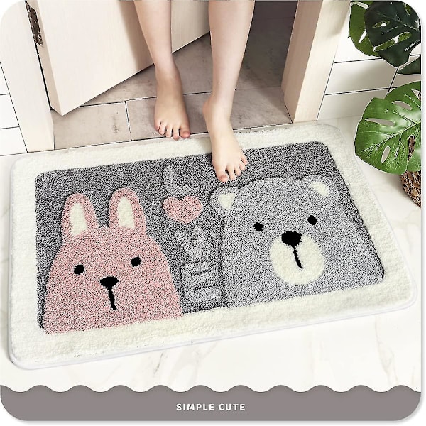 Tflycq 19,6" X 31,4" dyrebadedekken Søt badeteppe Badematte Sklisikkert mykt dusjteppe Mikrofiber Vannabsorberende Tykke Shaggy Gulvmatter, Maskin W 19.6  * 31.4