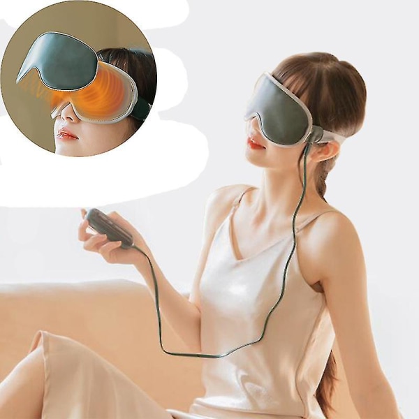Tflycqmassage øyemaske øyemassør Kreativ kompakt oppvarmet øyemaske hjelper søvn øyemaske grønn